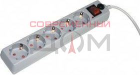 Сетевой фильтр SUPRA SF-5-ESC-USB-3M light grey